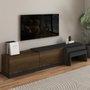 Hanah Home Nest Soporte para TV Antracita y Nogal Antiguo